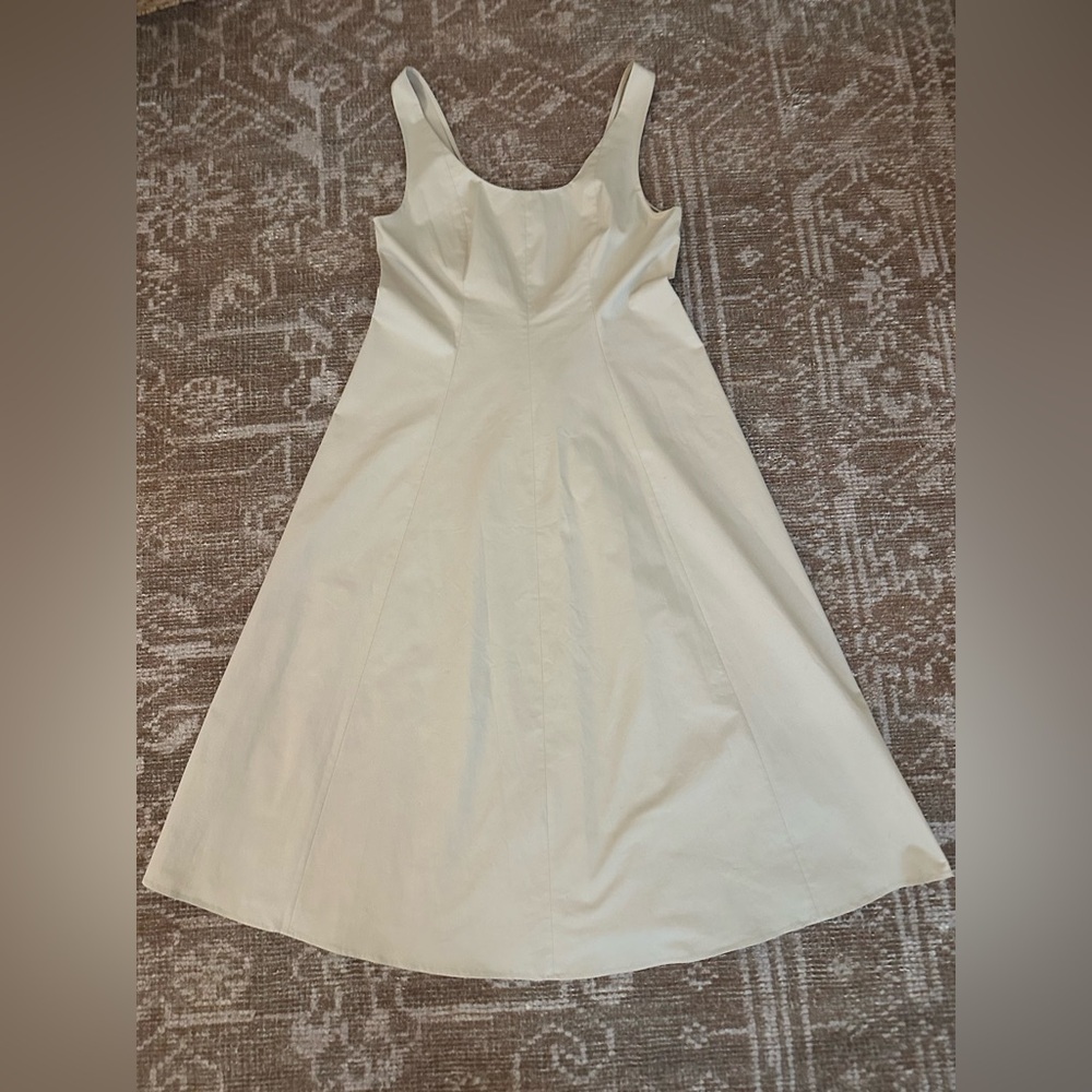 Vince Light Khaki Midi Sleeveless Paneled A-Line Dress NWT!